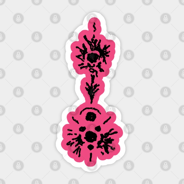 d-glyph: Rorschach blossom Sticker by dy9wah